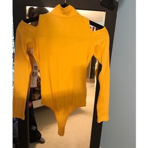 BeBe - Mustard High-Neck Bodysuit